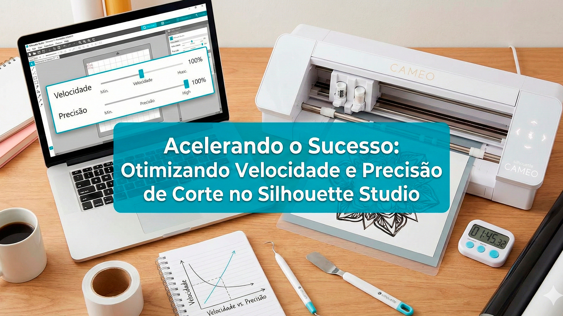 Acelerando o Sucesso: Otimizando Velocidade e Precisão de Corte no Silhouette Studio
