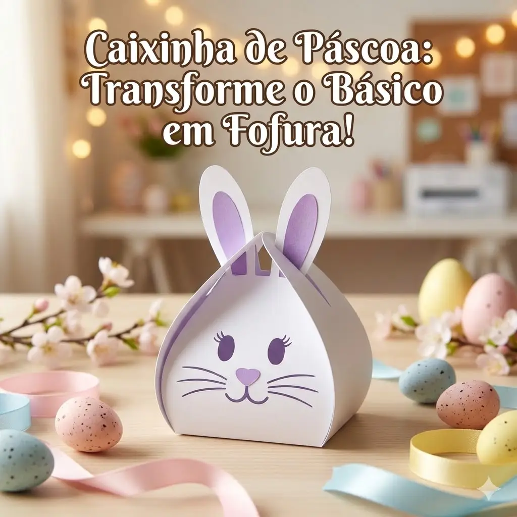 DIY de Páscoa: Porta Bombom Coelho Super Fofo (Com Arquivo Grátis para Silhouette e Tesoura!)